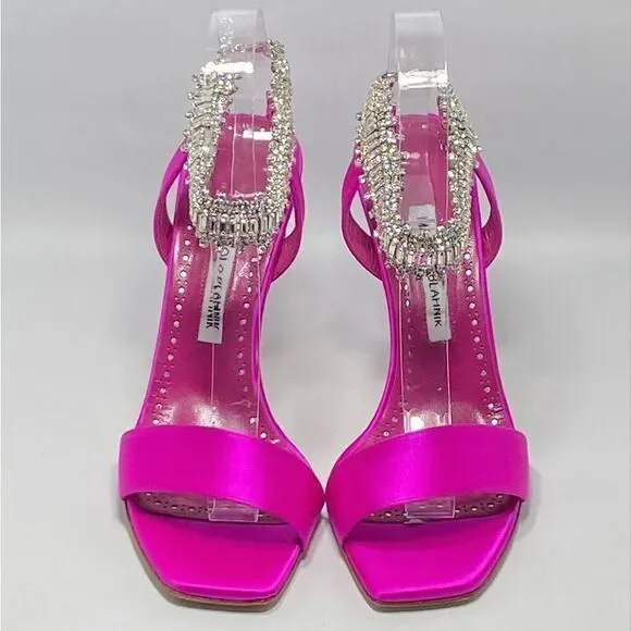 Manolo Blahnik Parinasan 105 Embellished Sandals size 39 - Picture 2 of 12